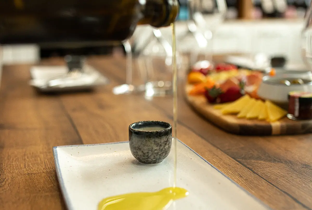 Local olive oil tasting near National Theatre in Split